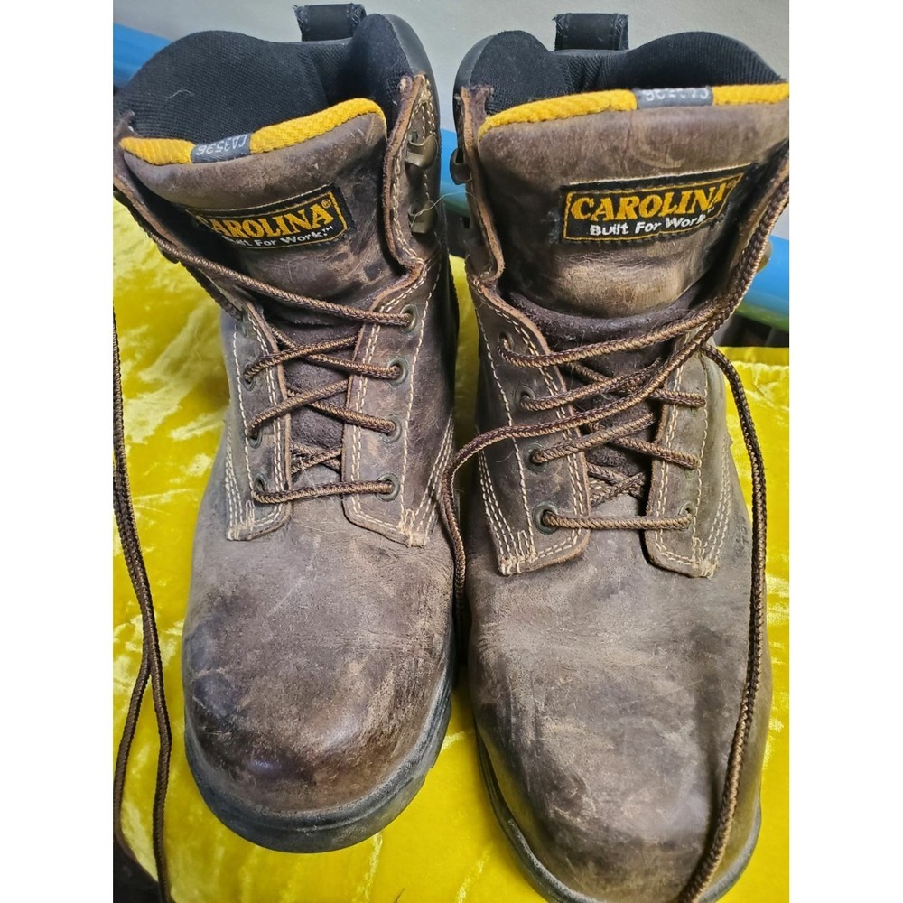 Carolina CA3536 Mens Waterproof Work Boots Brown Leather Steel Toe EH Size 9.5